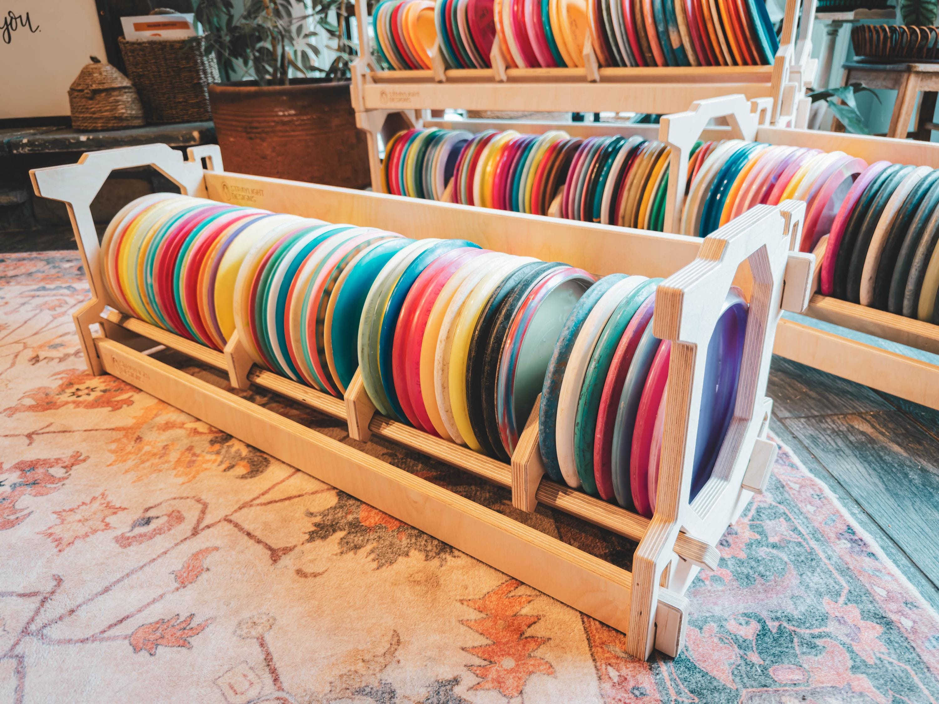 Single Stackable Disc Golf Storage Rack, Holds 50–60 Discs