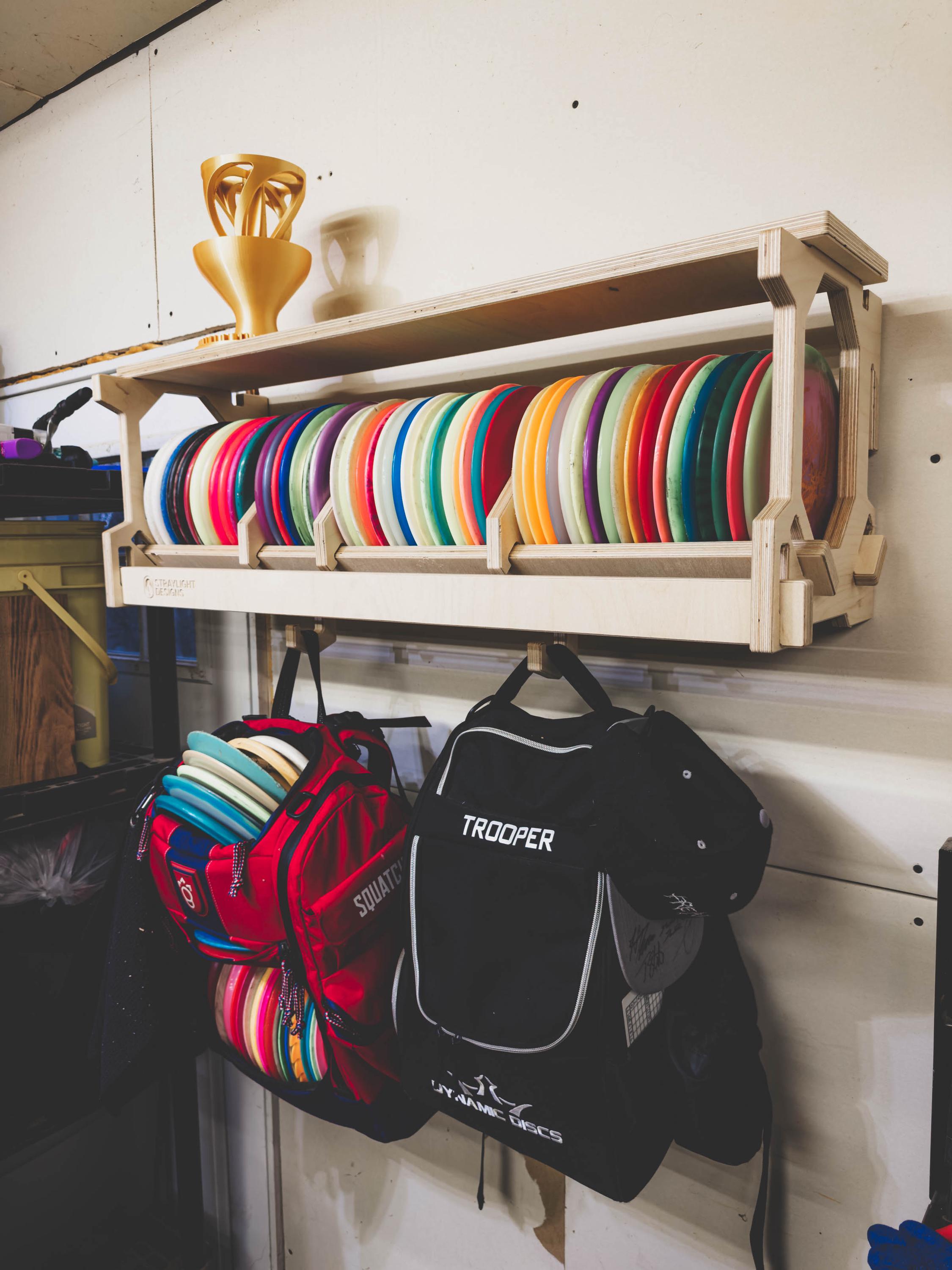 Two-Pack Wooden Dividers for Stackable Disc Golf Storage Racks