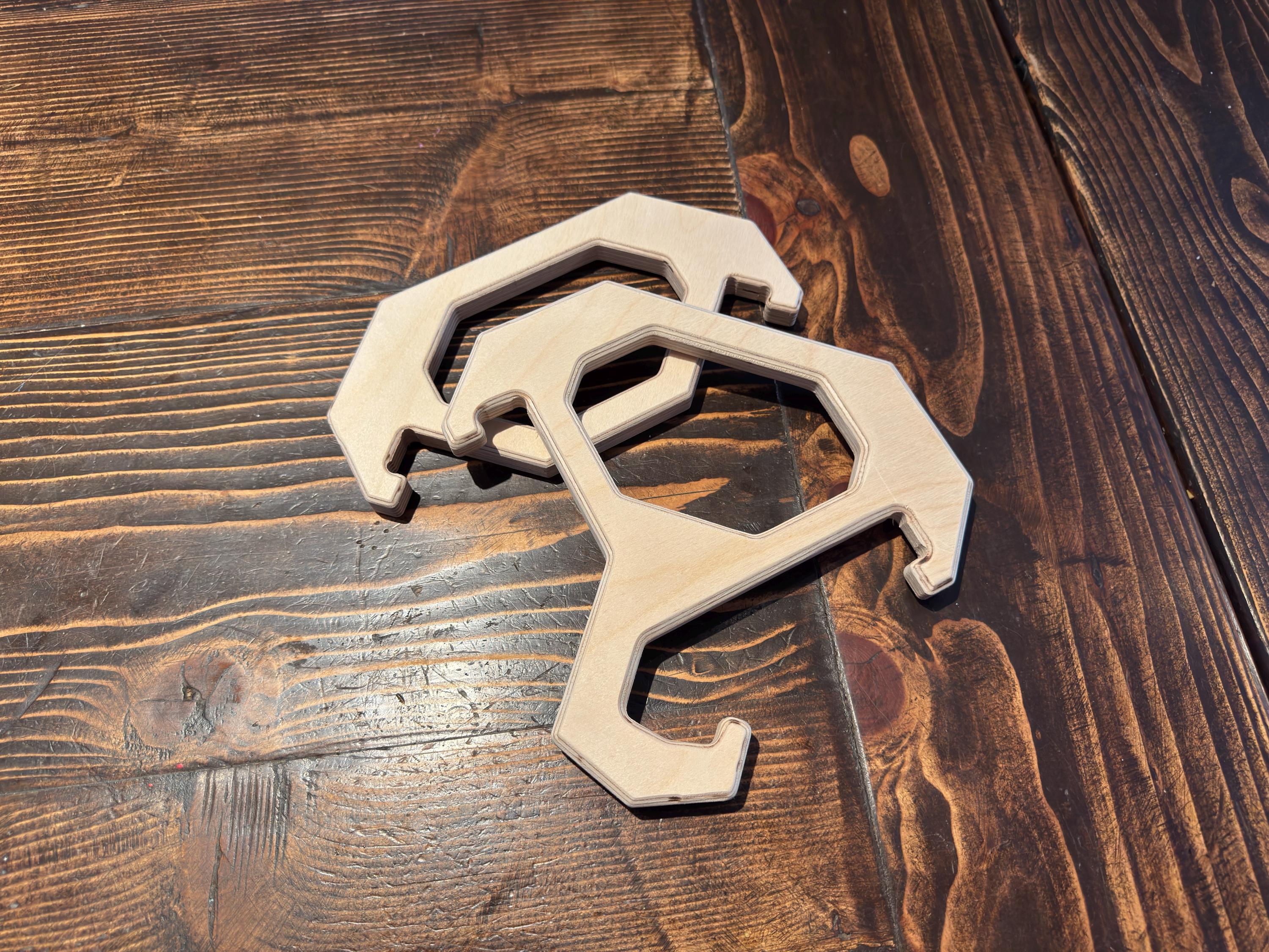 Two-Pack Wooden Dividers for Stackable Disc Golf Storage Racks